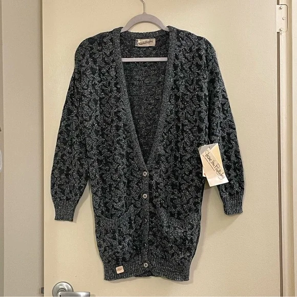 DIANE VON FURSTENBERG Vintage 80sTurtleneck Cardigan Sweater Set